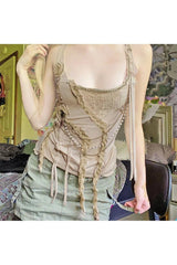 Aesthetic Ballet Core Halter Top Shoptery