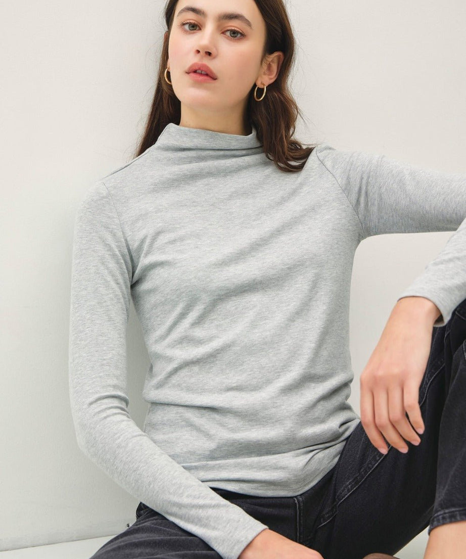 Be Cool Mock Neck Long Sleeve T-Shirt - test