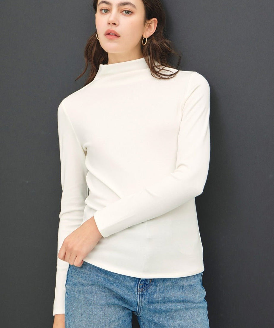 Be Cool Mock Neck Long Sleeve T-Shirt - test