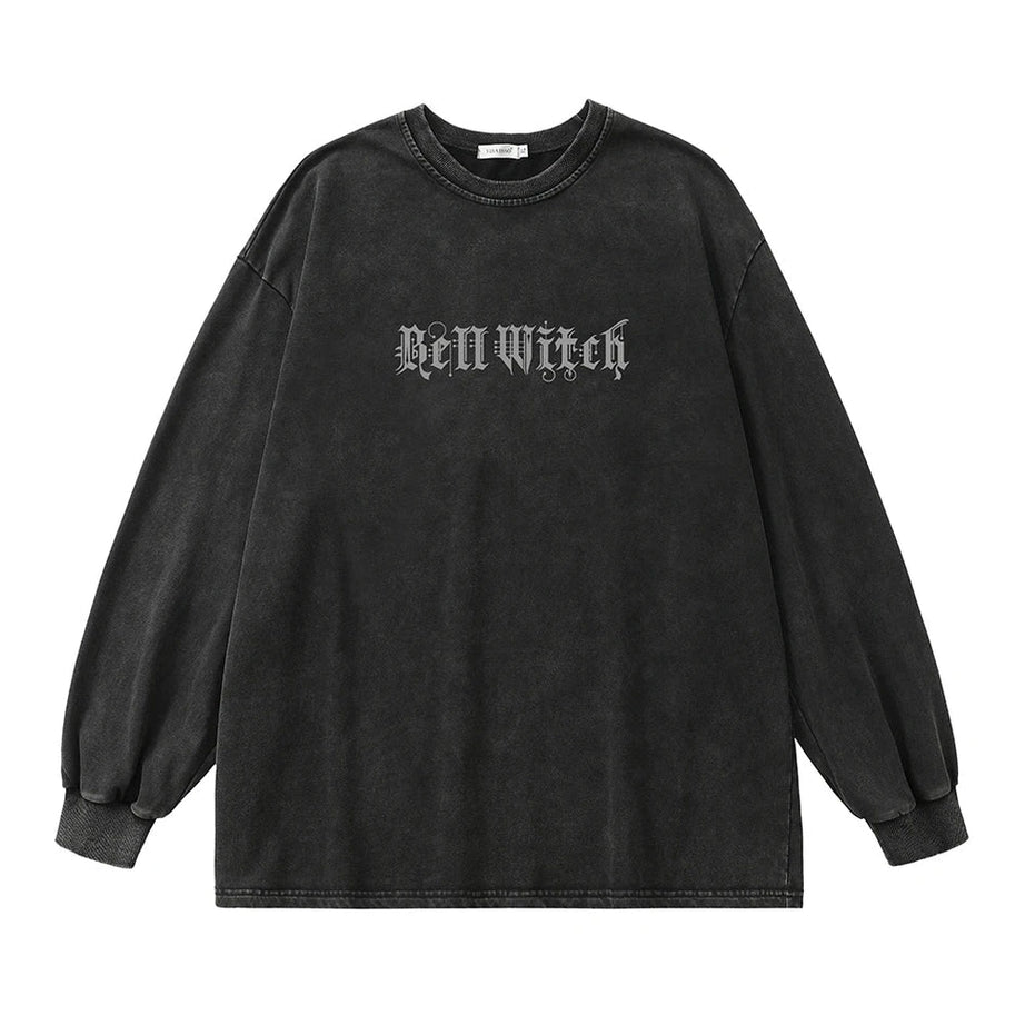 Bell Witch Alt Goth Long Sleeve Sweatshirt Shoptery