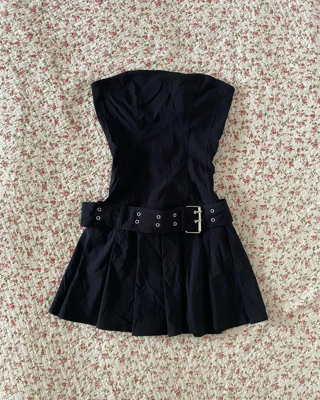 Belted Corset Mini Dress - Dresses