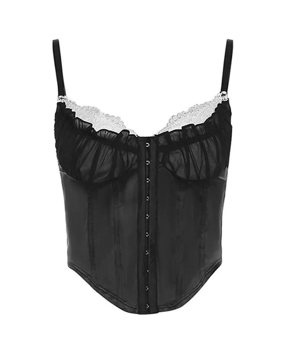 Black Gothic Lace Camisole Top -