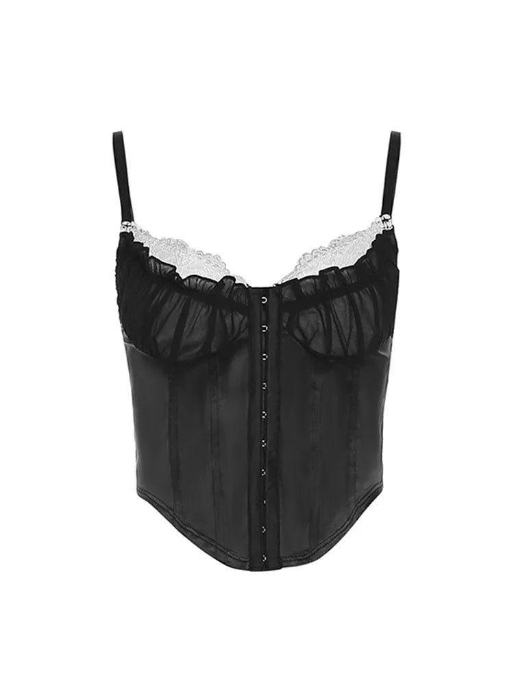 Black Gothic Lace Camisole Top -