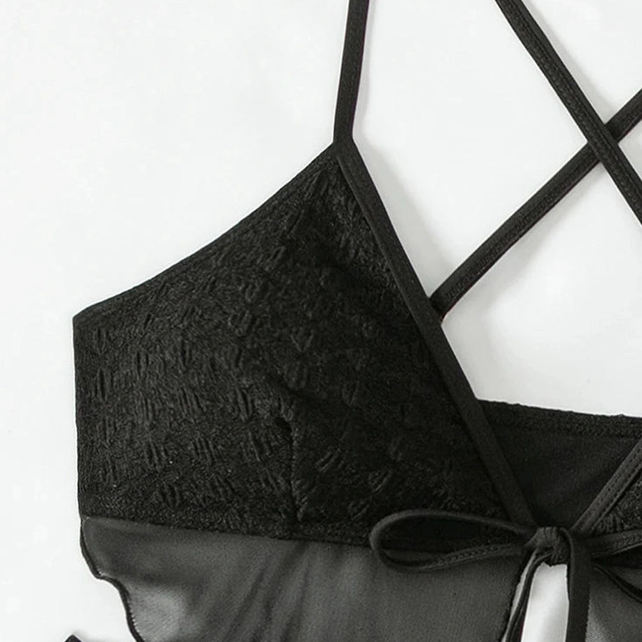 Alt Black Mesh Bikini Set Shoptery