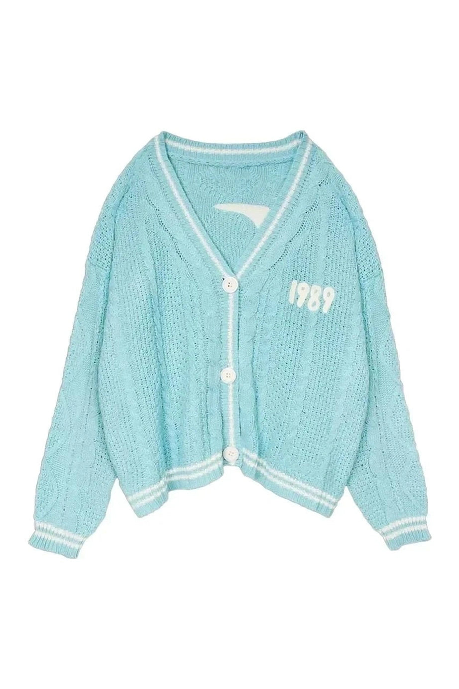 Blue Bird Embroidery Cardigan - Cardigans