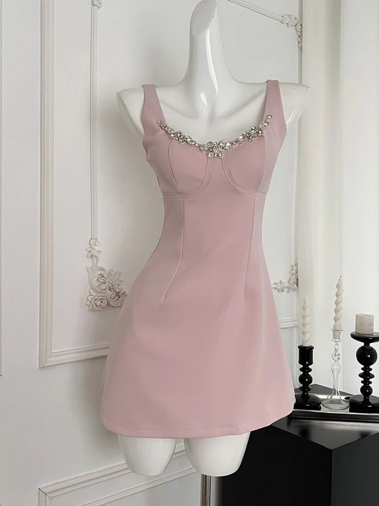 Blush Crystal - Trim A - Line Dress - Dresses