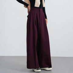 Bordeaux Breeze Retro Palazzo Pants Shoptery