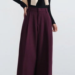 Bordeaux Breeze Retro Palazzo Pants Shoptery