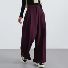 Bordeaux Breeze Retro Palazzo Pants Shoptery