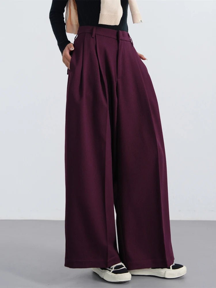 Bordeaux Breeze Retro Palazzo Pants ANGOLARED Shoptery