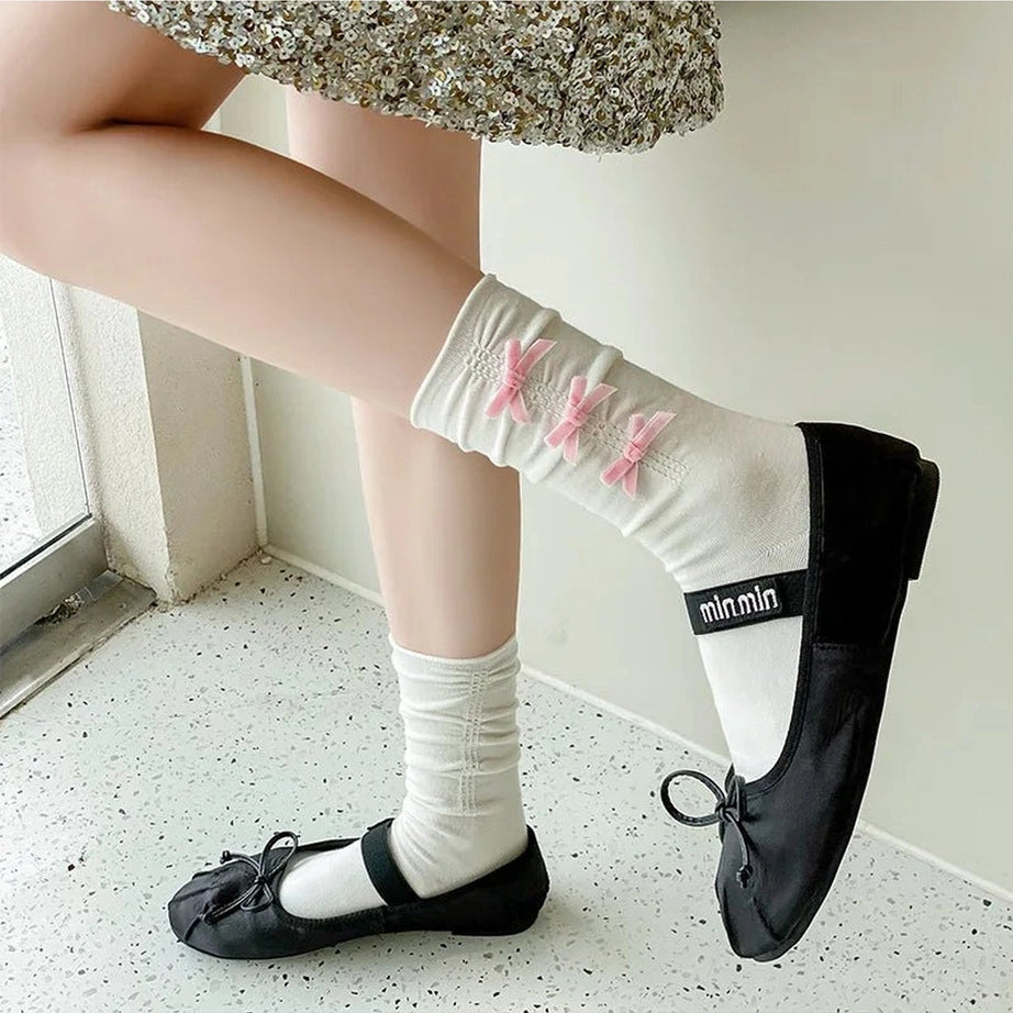 Coquette Bow Adorned Ankle Socks Shoptery