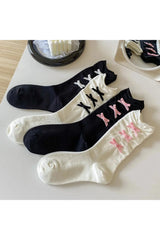Coquette Bow Adorned Ankle Socks Shoptery