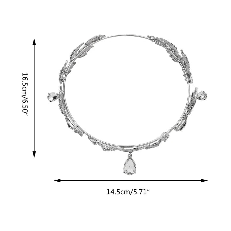 Coquette Bride Forehead Crystal Tiara Shoptery