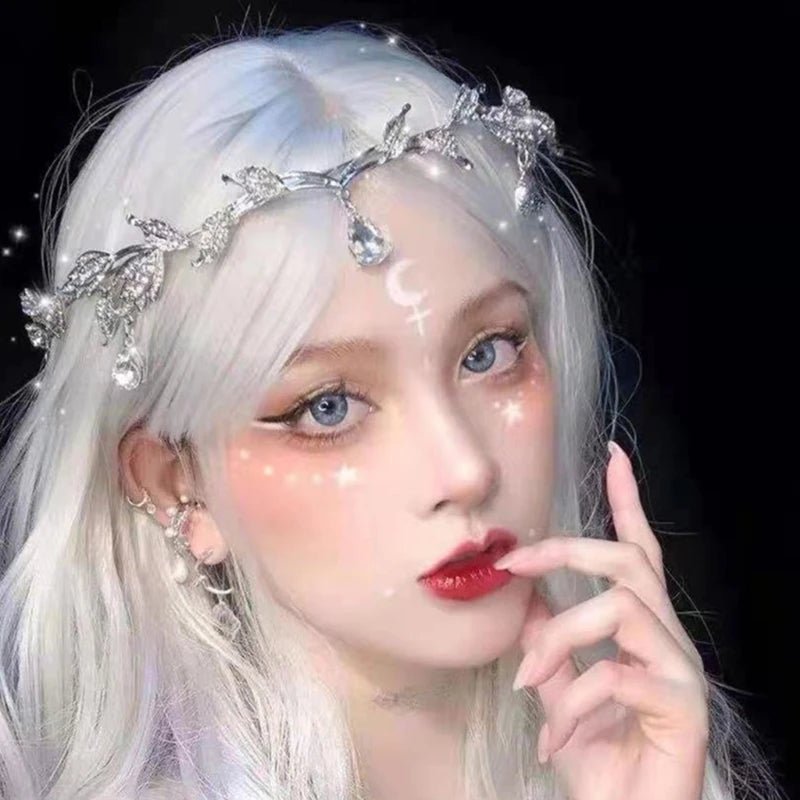 Coquette Bride Forehead Crystal Tiara Shoptery