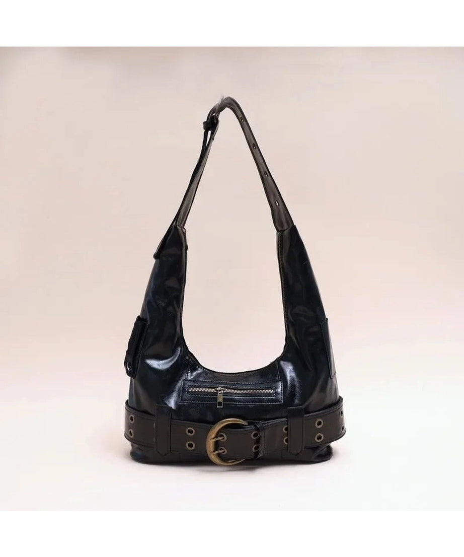 Buckle Up Punk Shoulder Bag - 