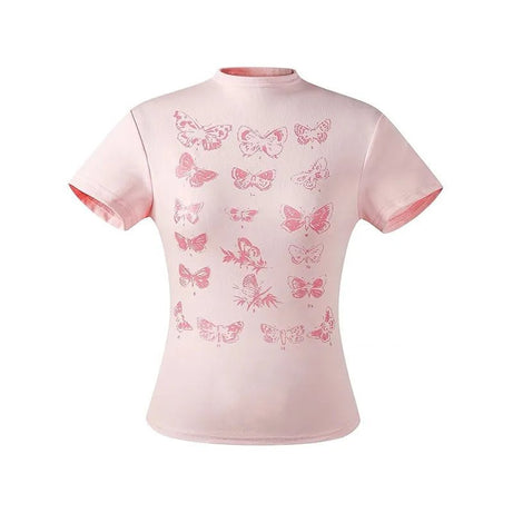 Butterfly Cotton Y2k Top -