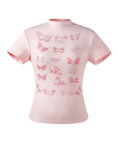 Butterfly Cotton Y2k Top -