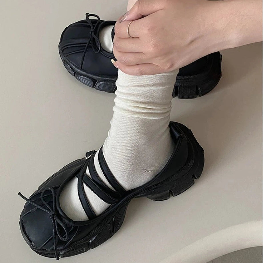 Butterfly Knot Platform Shoes Shoptery