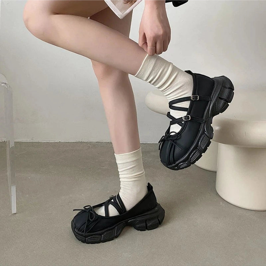 Butterfly Knot Platform Shoes Shoptery