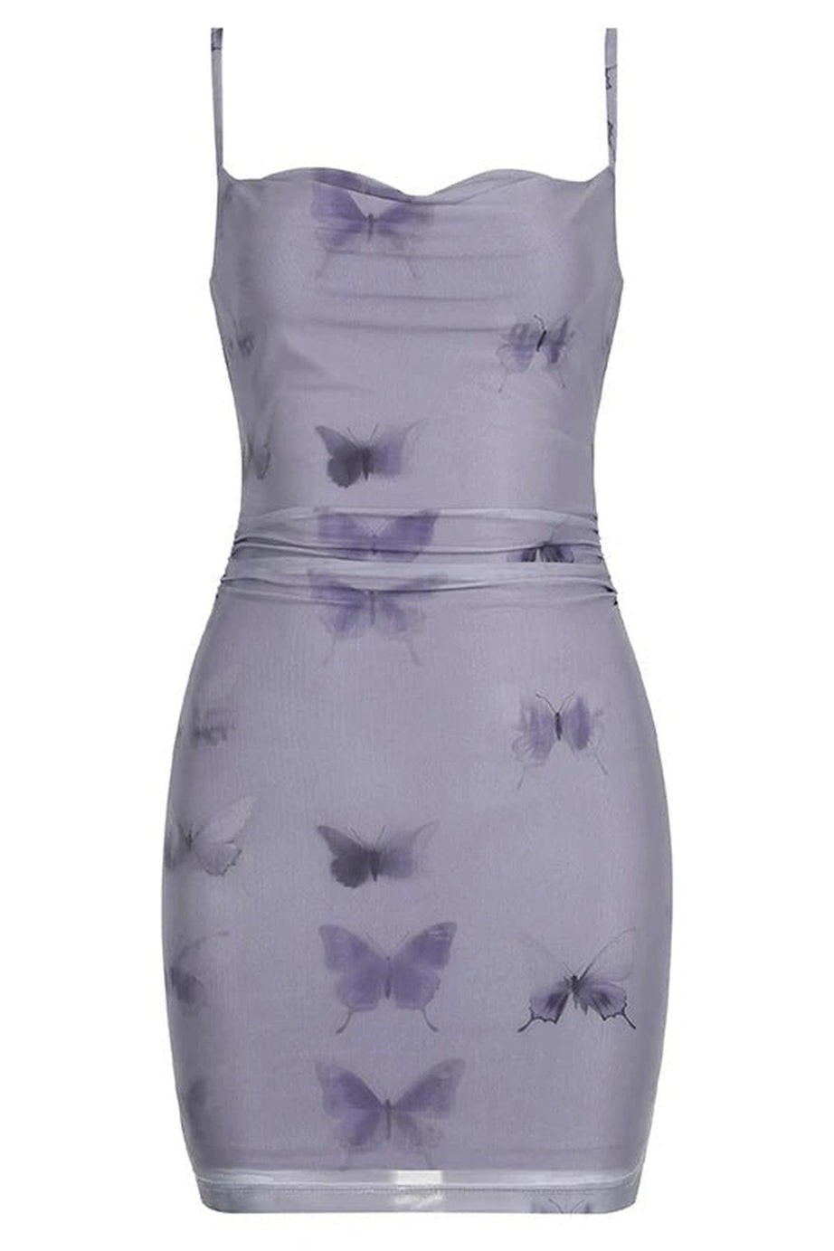 Butterfly Mesh Mini Dress - Dresses