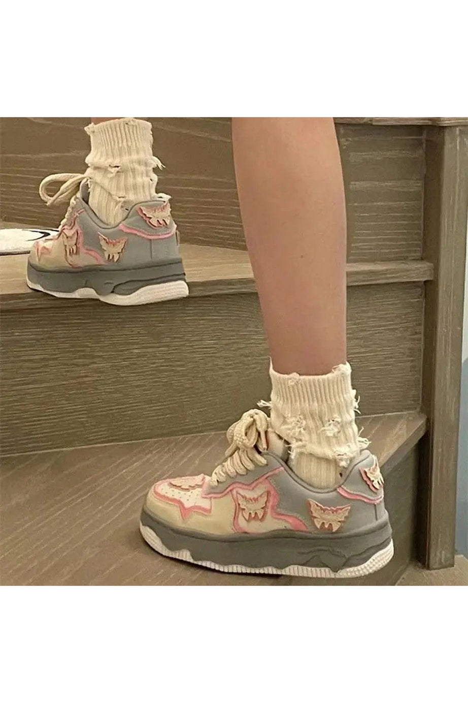 Butterfly Platform Sneakers - Sneakers