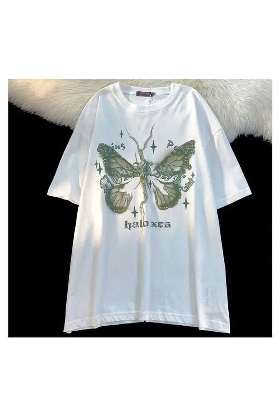 Butterfly Printed Cotton T-shirt -