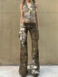 Pants – Camo Chaos – Y2K Revival – Fashion Pants Brown Shoptery