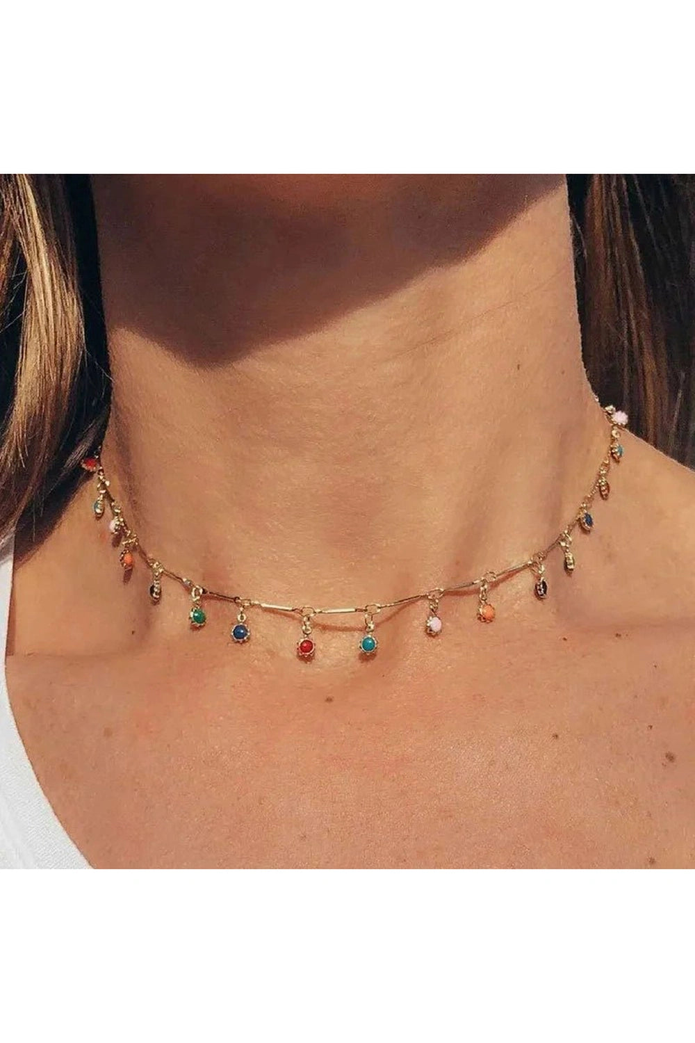 Coquette Candy Color Tassel Necklace HZS-117 Shoptery