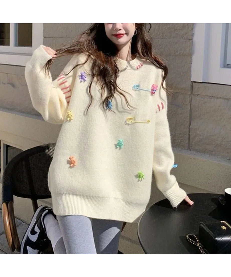 Candyland Charm Knit Sweater - Sweaters