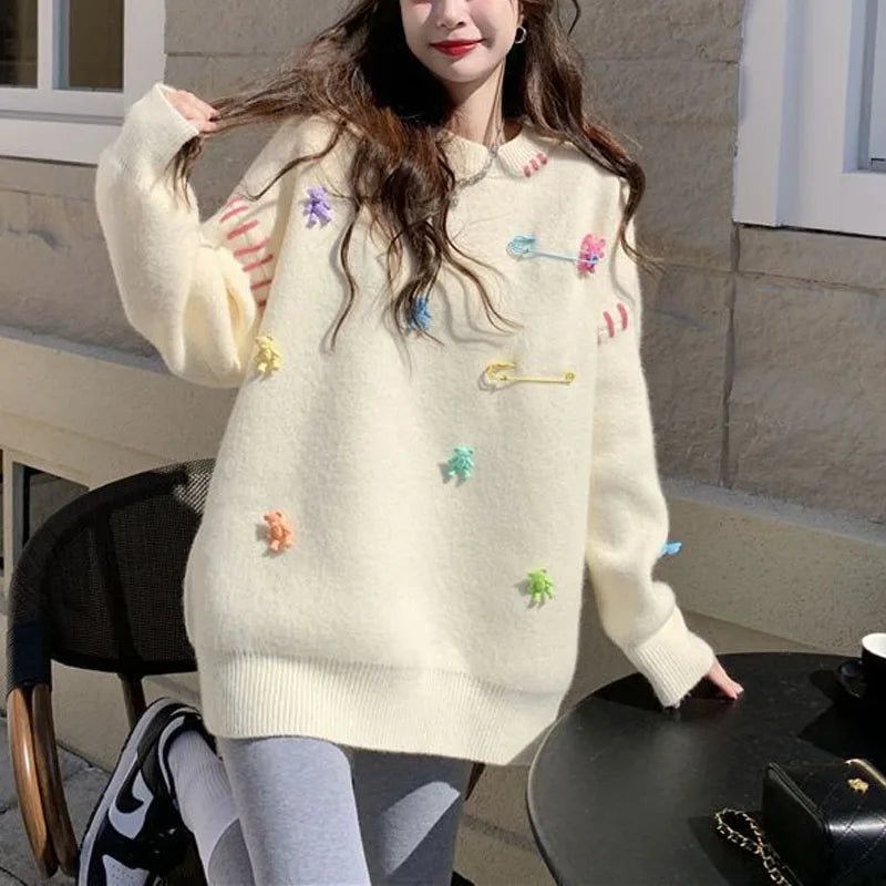 Candyland Charm Knit Sweater - Sweaters