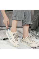 Aesthetic Canvas Platform Shoes Shoptery