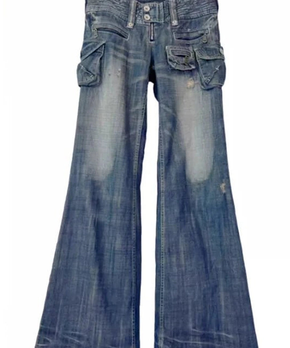 Cargo Chic Wide - Leg Jeans - Jeans