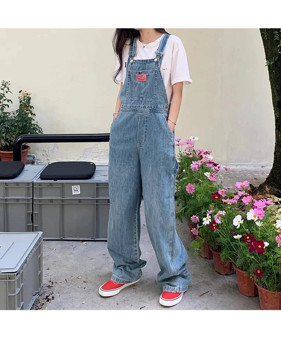 Casual Denim Baggy Jumpsuit - Jumpsuit