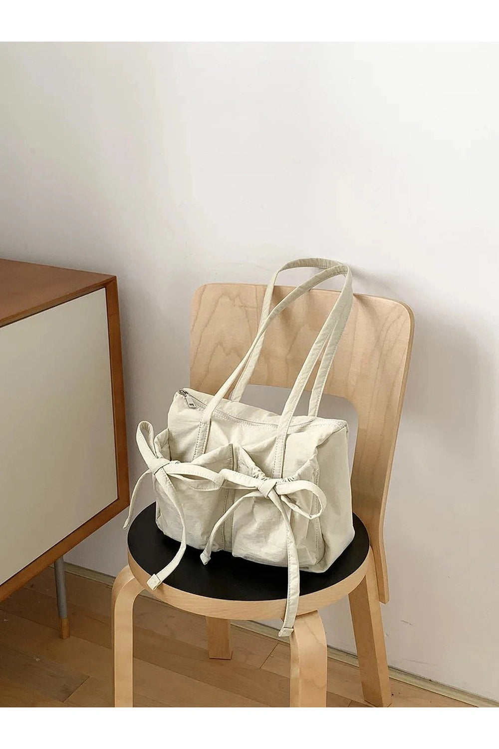 Coquette Casual Nylon Shoulder Bag rice white 29 22.5 12.5cm Shoptery