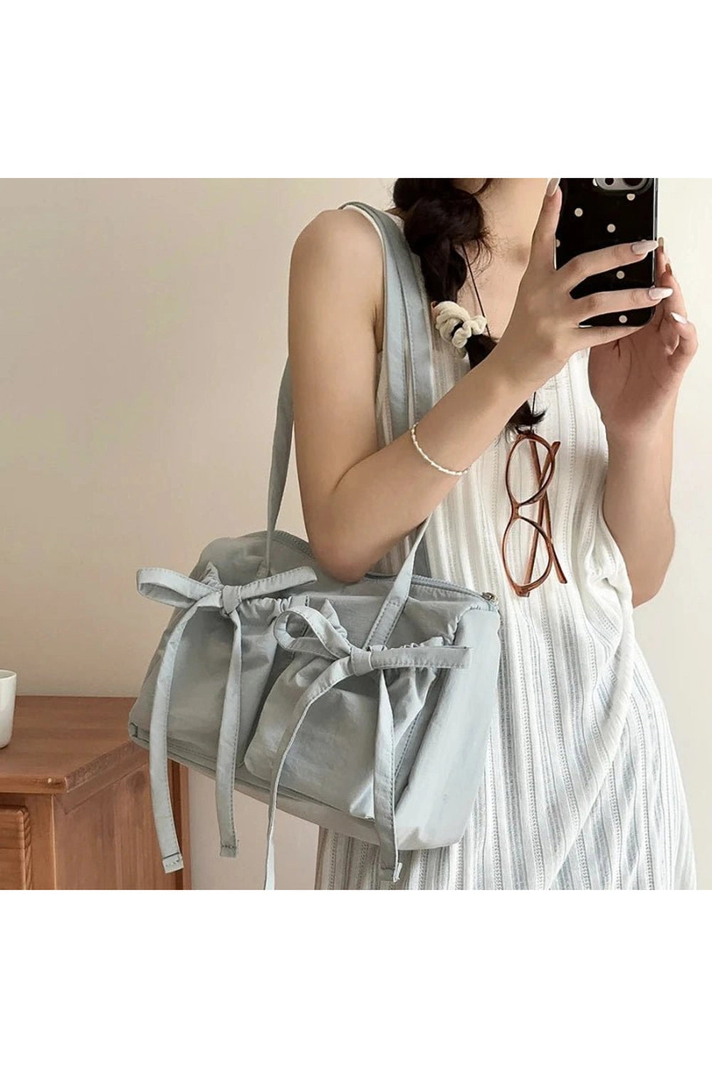 Coquette Casual Nylon Shoulder Bag Shoptery