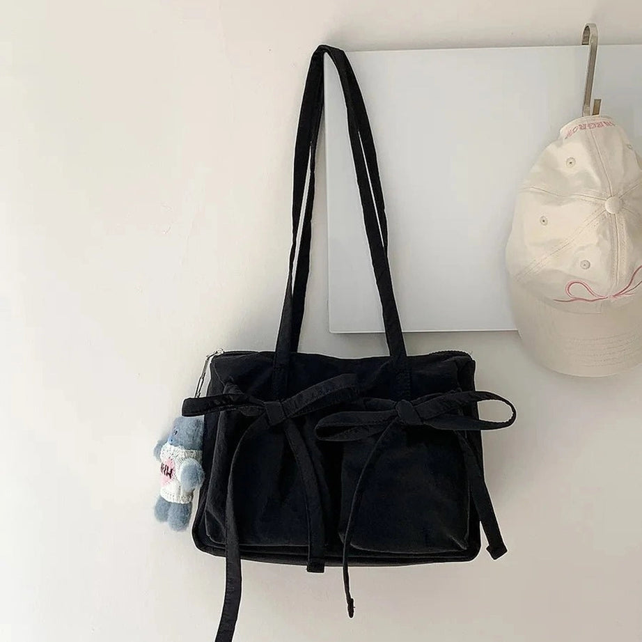 Coquette Casual Nylon Shoulder Bag black 29 22.5 12.5cm Shoptery