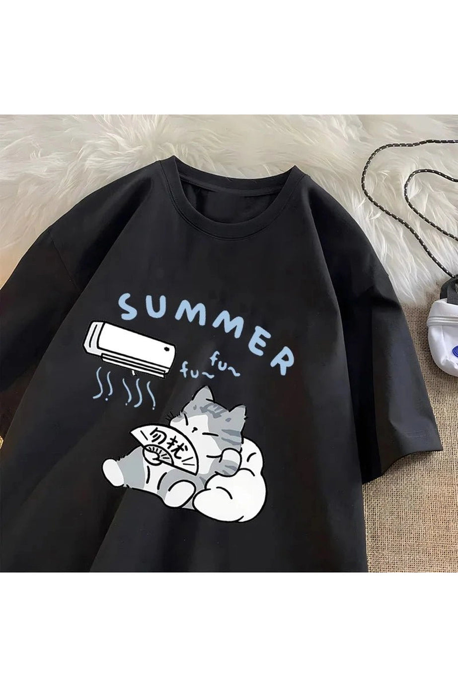 Cat Air Conditioner T - shirt - T - Shirts