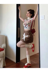 Kidcore Charming Melody Mesh Knit Top Shoptery