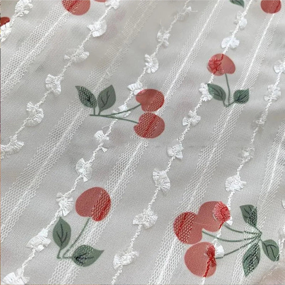 Cherry Blossom Coquette Button-Up Blouse Shoptery