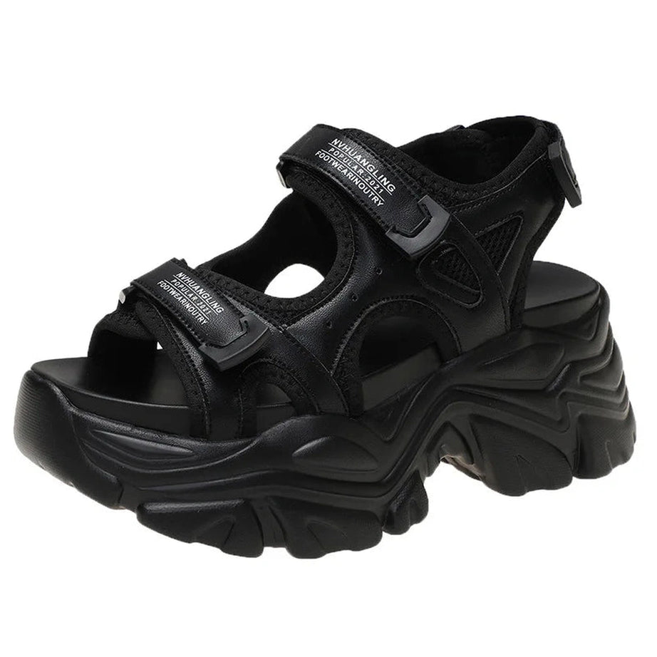 Chunky Platform Women Sandals black Shoptery