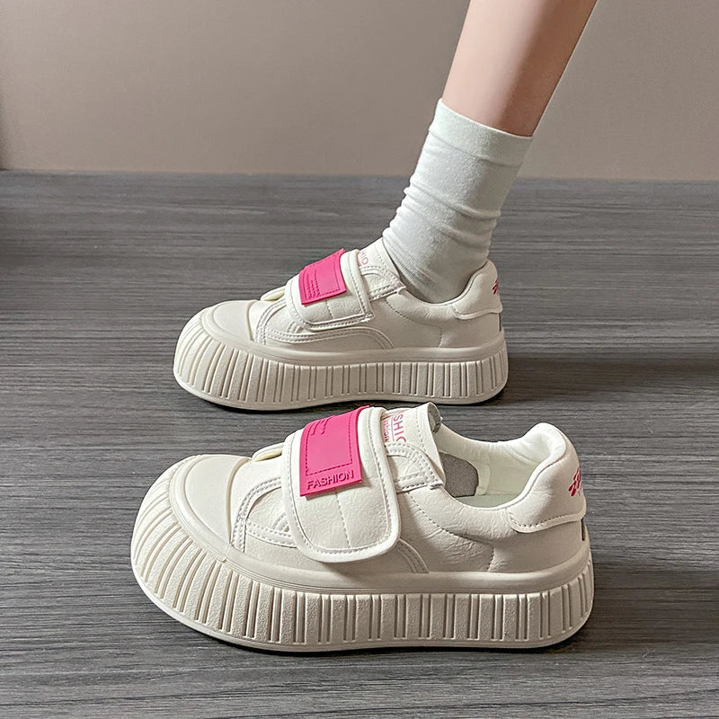 Chunky Velcro Platform Sneakers - Sneakers