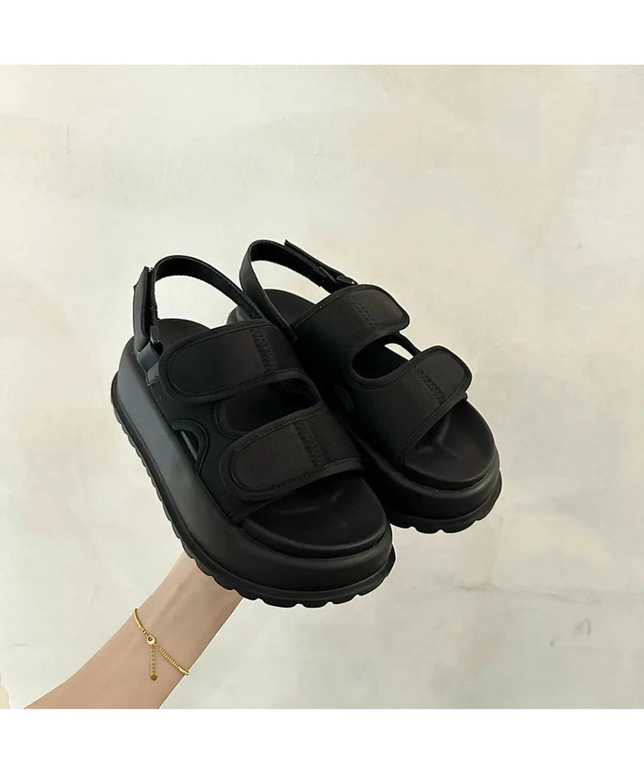 Chunky Velcro Strap Sandals - Sandals