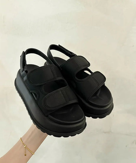 Chunky Velcro Strap Sandals - Sandals