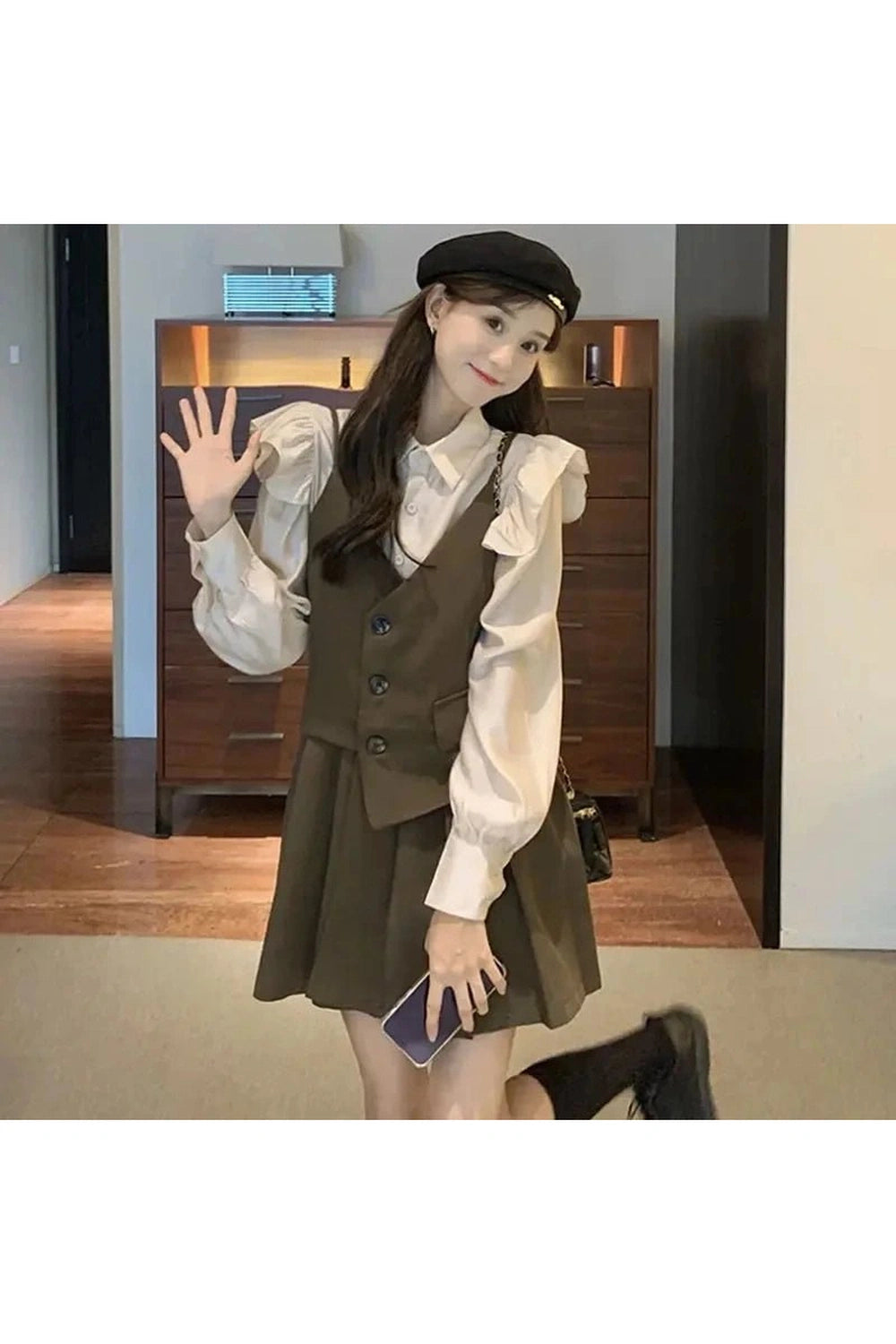 Retro Academia Layered Outfit Set Shoptery