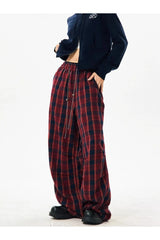 Alt Punk Plaid Baggy Lounge Pants Shoptery