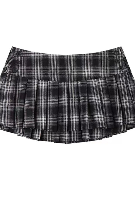 Classic Plaid Mini Skirt - 