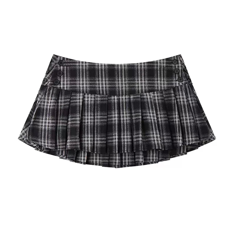 Classic Plaid Mini Skirt - 