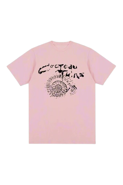 Aesthetic Cocteau Twins Cotton Graphic T-shirt Pink Shoptery