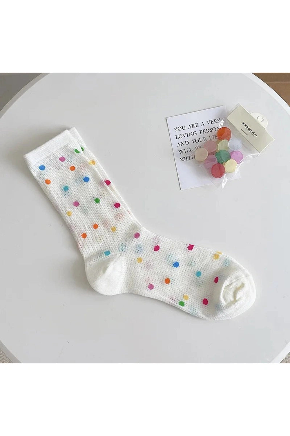 Coquette Colorful Dots Crew Socks Dot Colorful EUR 34-39 Shoptery