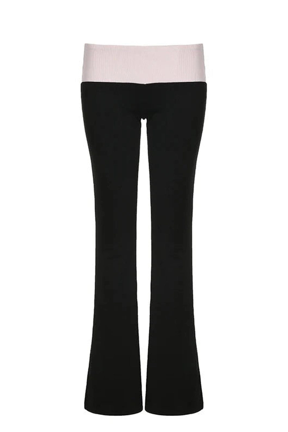 Contrast Patch Flare Pants -